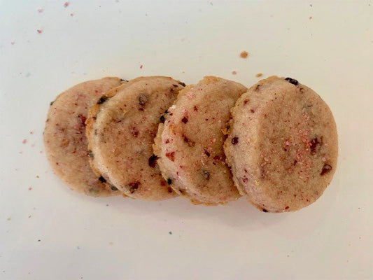 Raspberry Chipotle Shortbread Cookies