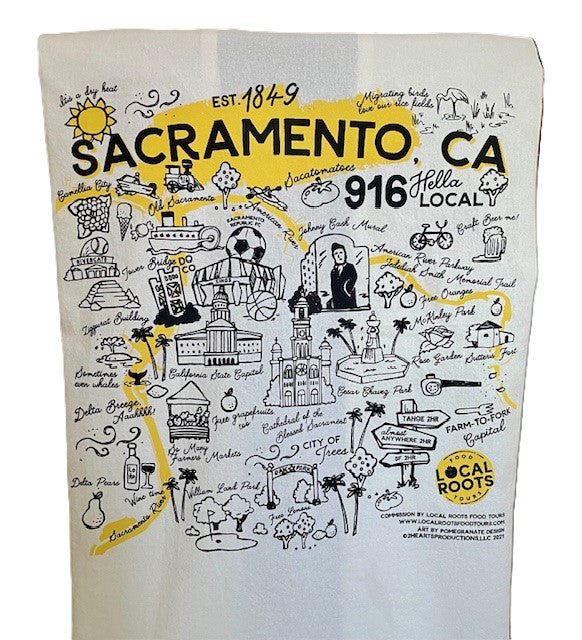 Local Roots Tea Towel