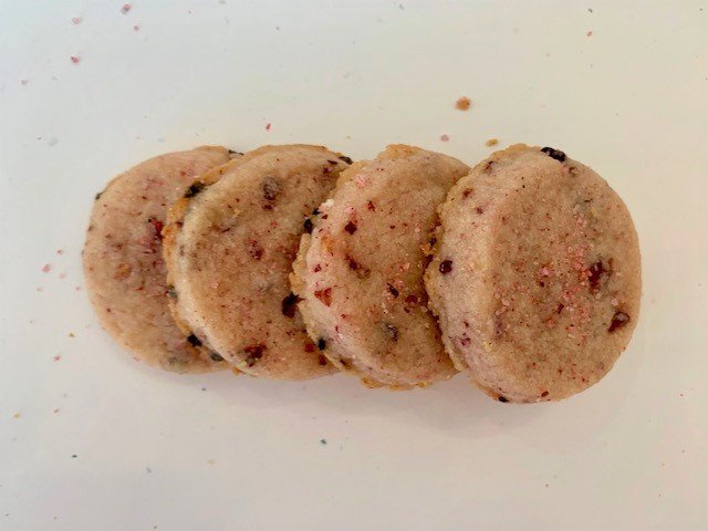 Raspberry Chipotle Shortbread Cookies