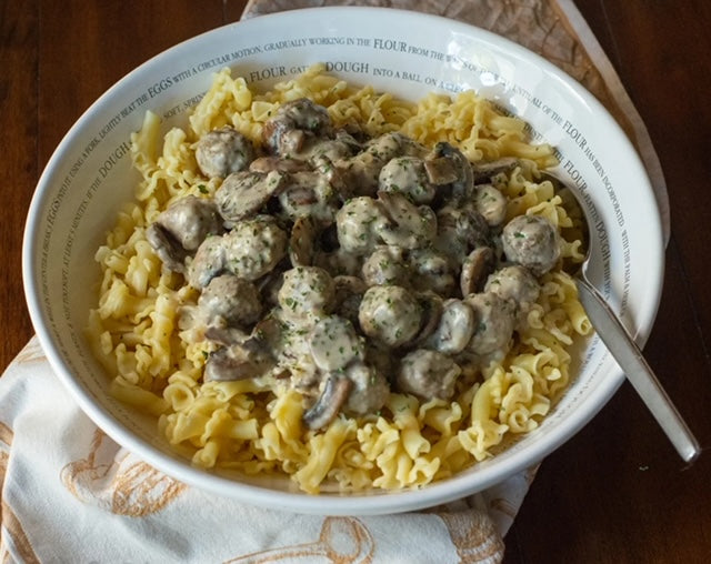 Swedish Meatballs with Sherry Mushroom Gravy