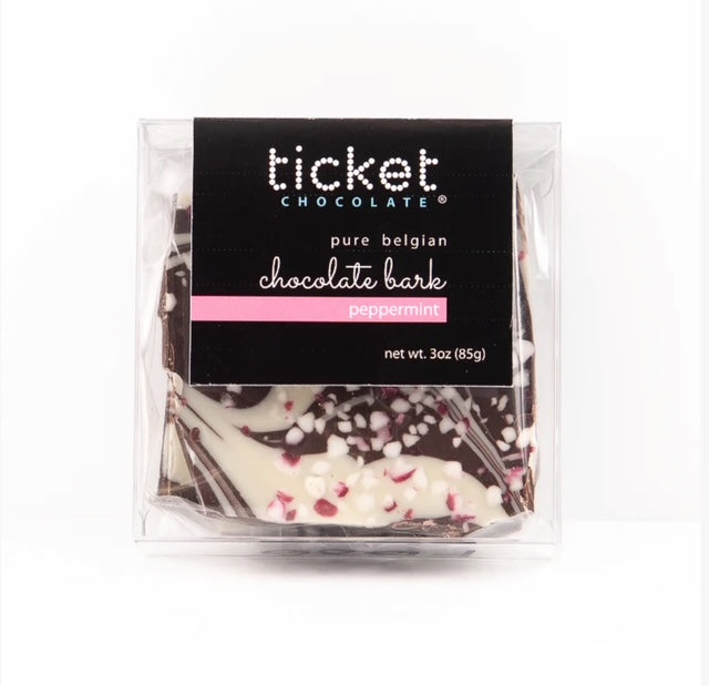 Ticket Peppermint Dark Chocolate Bark