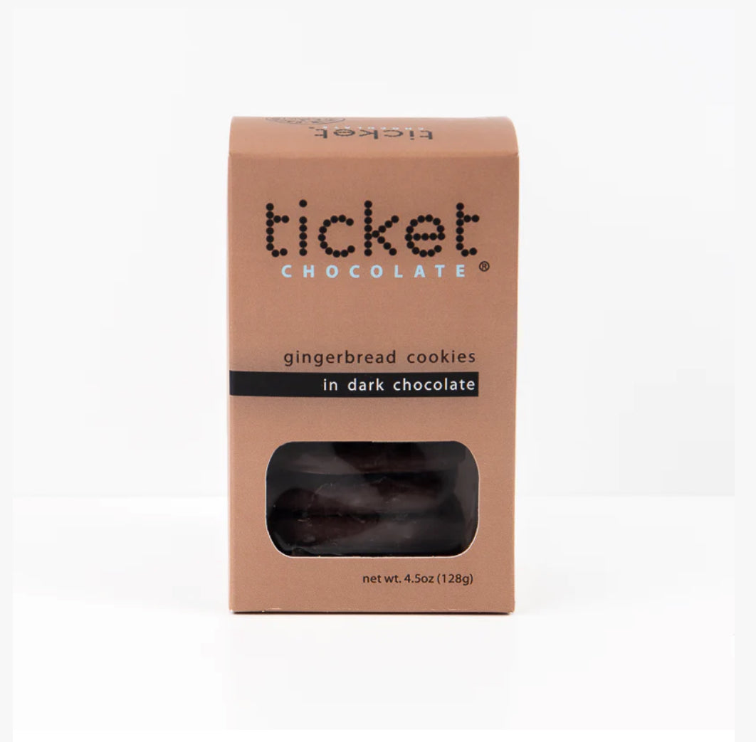 Ticket Gingerbread in Dark Chocolate